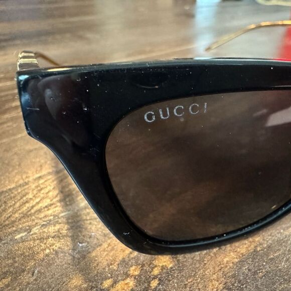 Gucci Black&Gold Mother of Pearl Sunglasses Retro main image 12